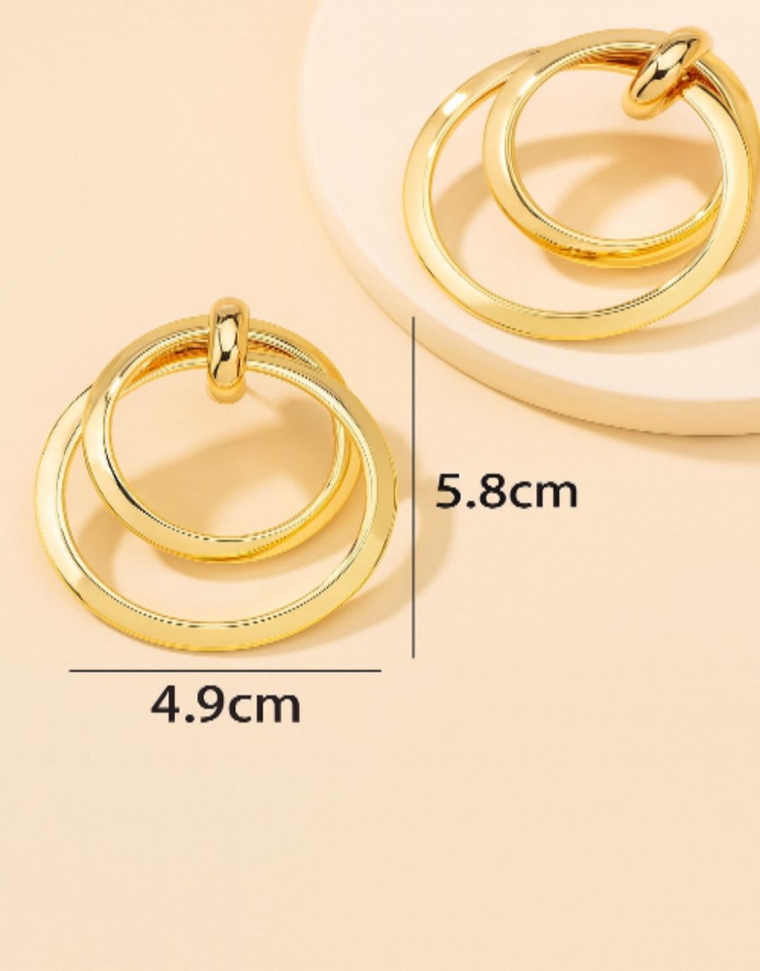 Gold Color Twisted Big Hoop Earrings For Women Night Club Party Girls Drop Earrings Geometric Statement Earrings