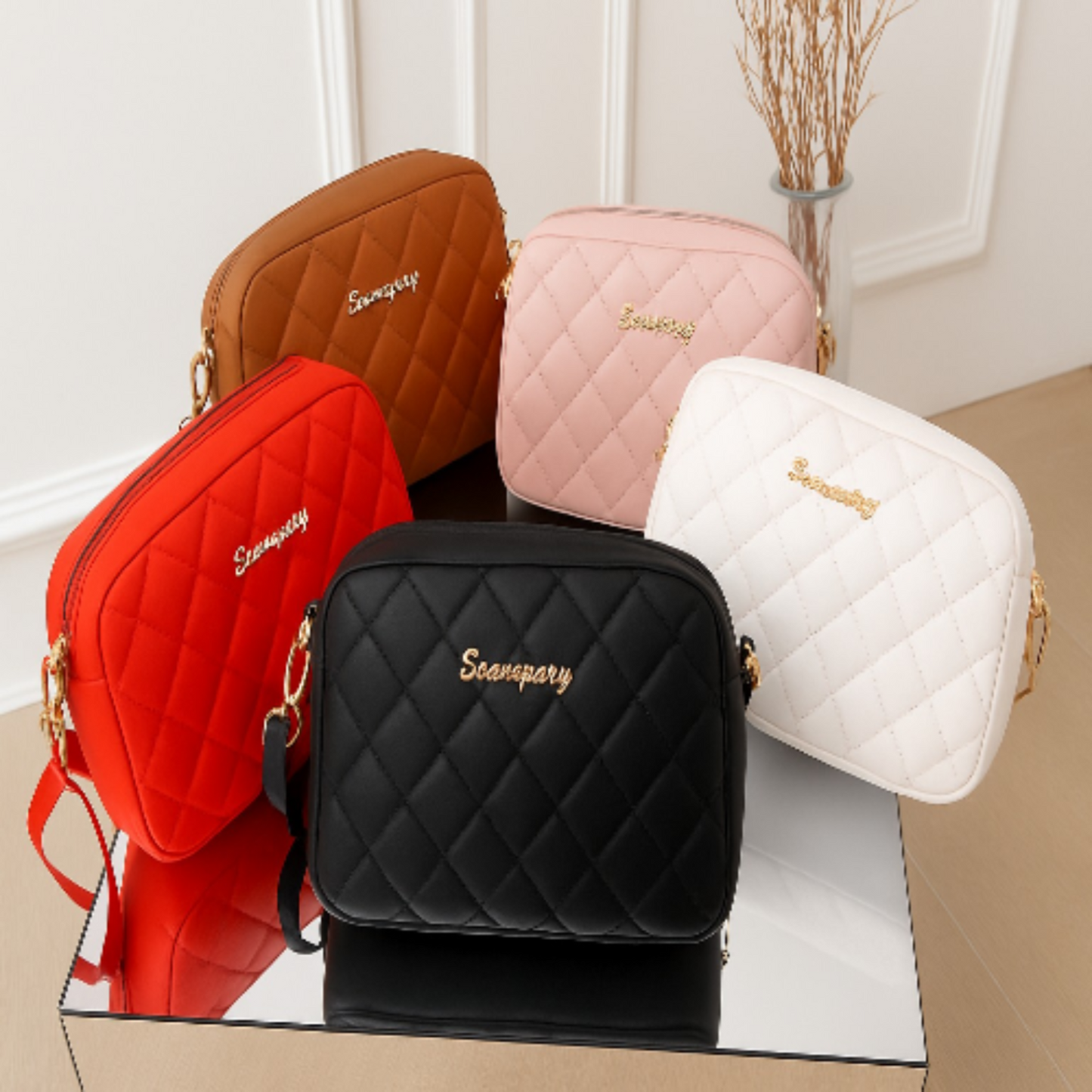Bag For Women Trend Lingge Embroidery Camera Female Shoulder Bag Fashion Chain Ladies Crossbody Bags