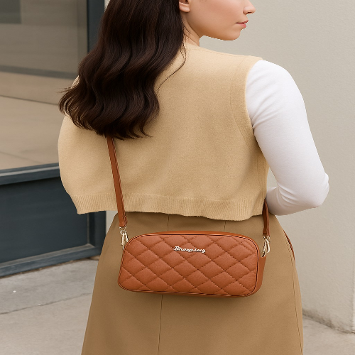 Bag For Women Trend Lingge Embroidery Camera Female Shoulder Bag Fashion Chain Ladies Crossbody Bags